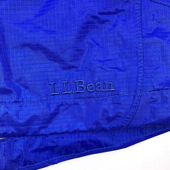 LL Bean Tek Trail Rain Jacket Misses Md Blue Hooded Full Zip Waterproof Windbrkr - Picture 6 of 16